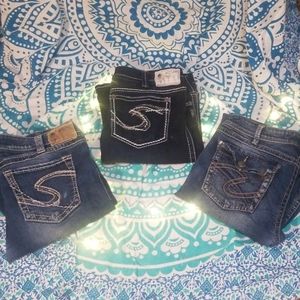 3 pairs of Silver Jeans